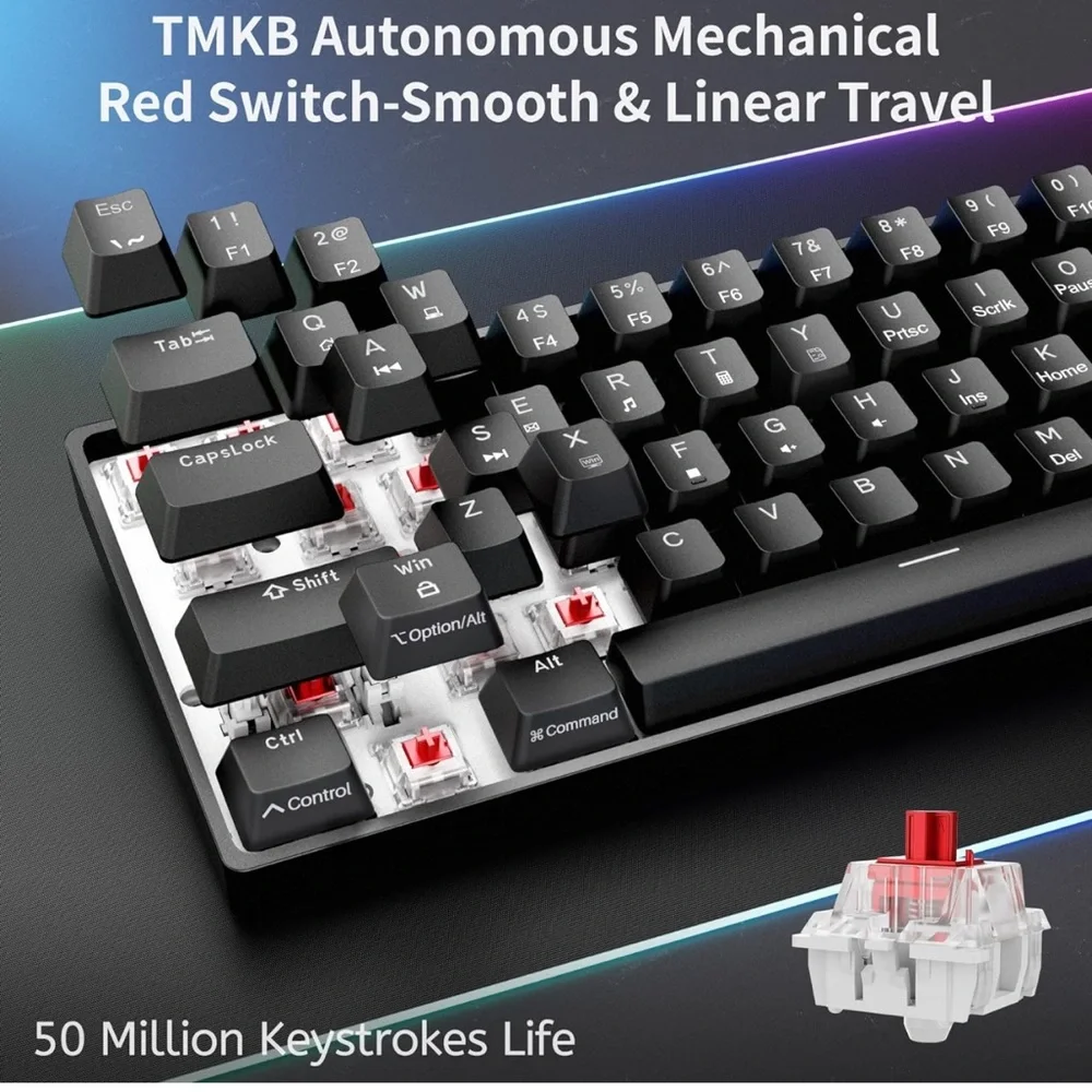 Dk61se 60% mechanical wired gaming keyboard and mini office keyboard